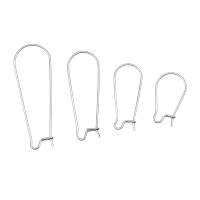 Rozsdamentes acél Hook earwire, Stainless Steel, galvanizált, különböző méretű a választás, ezüst, 100PC-k/Bag, Által értékesített Bag