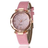 Nők Wrist Watch, PU, rozsdamentes acél tűs csat, Kerek, galvanizált, a nő, több színt a választás, Hossz 9.4 inch, Által értékesített PC