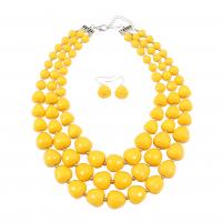 Ensemble de bijoux acrylique, boucle d'oreille & collier, bijoux de mode & pour femme, plus de couleurs à choisir, Longueur Environ 18 pouce, Vendu par fixé