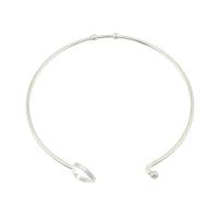 Nehrđajući čelik Pljuska Bangle, Srce, izvorna boja, 60x54x17mm, Unutarnji promjer:Približno 55x44mm, Dužina Približno 6.5 inčni, Prodano By PC