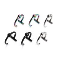 Stainless Steel Nose Piercing Nakit, Nehrđajući čelik, Hypo alergijske & bez spolne razlike, više boja za izbor, 11mmuff0cline1.1mm, 10PC/Torba, Prodano By Torba