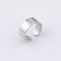 304 rostfritt stål Cuff finger ring, plated, mode smycken & Unisex, ursprungliga färgen, 8mm, Innerdiameter:Ca 18mm, Säljs av PC