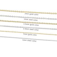 Stainless Steel Chain Ogrlica, 304 nehrđajućeg čelika, pozlaćen, modni nakit & bez spolne razlike & različite veličine za izbor, više boja za izbor, 60cm, Dužina Približno 23.6 inčni, 10pramenovi/Lot, Prodano By Lot