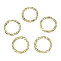 Brass Sieraden Connector, Messing, Donut, gold plated, 1/1 lus & hol, nikkel, lood en cadmium vrij, 20x20mm, Gat:Ca 0.5mm, 69pC's/Bag, Verkocht door Bag