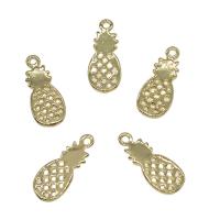 Messing Schmuck Anhänger, Ananas, goldfarben plattiert, frei von Nickel, Blei & Kadmium, 7x18mm, Bohrung:ca. 0.7mm, 150PCs/Tasche, verkauft von Tasche