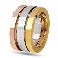 Bague en acier inoxydable, Placage, bijoux de mode & normes différentes pour le choix & pour femme, 12mm, Taille:6-10, Vendu par PC