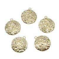 Rhinestone Brass Hängen, Mässing, guldfärg pläterade, med strass, nickel, bly och kadmium gratis, 20x22mm, Hål:Ca 1mm, 50PC/Bag, Säljs av Bag