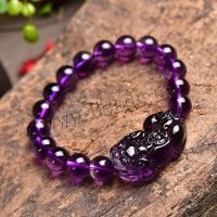 Amethyst Bracelet Mythical Wild Animal polished & for woman purple Sold By Strand