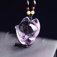 Amethyst Anhänger, Fuchs, geschnitzt, Modeschmuck & DIY, violett, 23x15mm, verkauft von PC