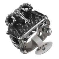 Edelstahl Herren-Fingerring, Modeschmuck & für den Menschen & Schwärzen, 20.50mm, Bohrung:ca. 5x7.5mm, Größe:9, verkauft von PC