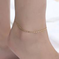 Sinc Alloy Anklet, le 5cm slabhra extender, plátáilte, do bhean, dathanna níos mó le haghaidh rogha, nicil, luaidhe & caidmiam saor in aisce, Díolta Per 7.8 Inse Snáithe