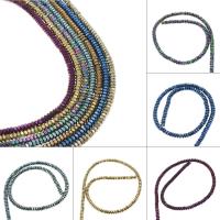 Granulos de hematita não-magnético, hematita não magnética, banhado, DIY, Mais cores pare escolha, 2*5mm, Aprox 187PCs/Strand, vendido por Strand