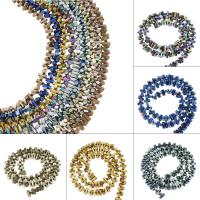 Perles hématites amagnétiques, hématite non magnétique, Placage, DIY, plus de couleurs à choisir, 7*3mm, Trou:Environ 1mm, Environ 153PC/brin, Vendu par brin