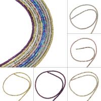 Granulos de hematita não-magnético, hematita não magnética, banhado, DIY, Mais cores pare escolha, 2*1mm, Buraco:Aprox 1mm, Aprox 360PCs/Strand, vendido por Strand