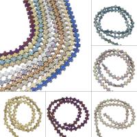 Perles hématites amagnétiques, hématite non magnétique, croix, Placage, DIY, plus de couleurs à choisir, 6*3mm, Trou:Environ 1mm, Environ 65PC/brin, Vendu par brin