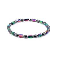 Magnetic Hematite Anklet AB color plated fashion jewelry & for woman multi-colored Length Approx 8.66 Inch Sold By Lot