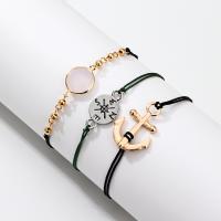 Zinklegierung Armband-Set, mit Baumwolle Schnur, drei Stücke & Modeschmuck & für Frau, 2SetsSatz/Menge, verkauft von Menge