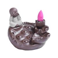 Backflow Incense Burner Purple Clay half handmade for home and office & durable Sold By PC