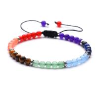 Energi Stone Woven Ball armbånd, forgyldt, Unisex & justerbar, flerfarvede, Solgt Per 7.4 inch Strand