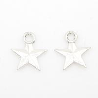 Sinkkiseos Star riipus, Tähti, antiikki hopea päällystetty, nikkeli, lyijy ja kadmium vapaa, 15x17x2mm, Reikä:N. 4mm, N. 166PC/laukku, Myymät laukku