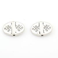 Zinklegierung Zwischenperlen, antik silberfarben plattiert, frei von Nickel, Blei & Kadmium, 15x10x3mm, Bohrung:ca. 0.5mm, ca. 62PCs/Tasche, verkauft von Tasche