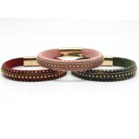 PU Bangle, med Velveteen, forgyldt, mode smykker & Unisex, flere farver til valg, Længde 7.6 inch, Solgt af PC