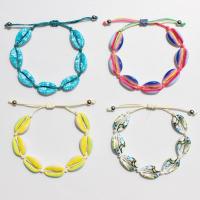 Pulseras de Aleación de Zinc estilo Woven Ball, con cordón de nylon, chapado, unisexo & ajustable, más colores para la opción, libre de níquel, plomo & cadmio, Vendido para 7 Inch Sarta