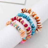 Bracelet en alliage de zinc, avec corail & coquille, pour femme, plus de couleurs à choisir, Longueur 7.5 pouce, 3PC/lot, Vendu par lot