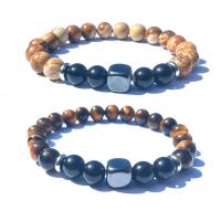 Gemstone Bracciali, pietra preziosa, placcato, materiali diversi per la scelta & unisex, nessuno, Venduto per 7.4 pollice filo