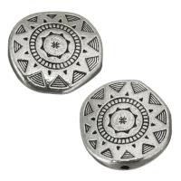 Zinc Alloy Jewelry Beads enamel silver color nickel lead & cadmium free Approx 1.5mm Sold By Lot