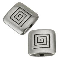 Cink legura nakit perle, Cink Alloy, emajl, srebro, nikal, olovo i kadmij besplatno, 10x10x3mm, Rupa:Približno 1.5mm, 50računala/Lot, Prodano By Lot