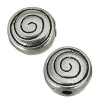 Zink Alloy Smycken Pärlor, emalj, silver, nickel, bly och kadmium gratis, 8x4mm, Hål:Ca 1.5mm, 50PC/Lot, Säljs av Lot