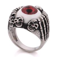 Titanium Staal Finger Ring, verschillende grootte voor keus & voor de mens & glazuur, 21mm, Maat:8-12, Verkocht door PC