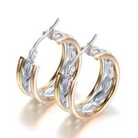 Acier inoxydable Levier Retour Earring, acier inoxydable 316L, Placage, bijoux de mode & pour femme, 25mm, 8.2mm, 2.1mm, Vendu par paire