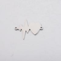 Connettore in acciaio inox, Elettrocardiografici, placcato, DIY & 1/1 anello del connettore, nessuno, assenza di nichel,piombo&cadmio, 20*28mm, Foro:Appross. 1.5mm, 10PC/lotto, Venduto da lotto