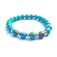 Gemstone Bracelets with Zinc Alloy plated & Unisex Sold Per 7.2 Inch Strand