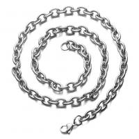 Stainless Steel Chain Ogrlica, Nehrđajući čelik, pozlaćen, modni nakit & bez spolne razlike, više boja za izbor, 0.28inch, Dužina 19.5 inčni, Prodano By PC