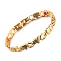 Bracciale gioielli in acciaio inossidabile, acciaio inox, with Germanio, Cuore, gioielli di moda & unisex, oro, 7mm, Venduto da PC