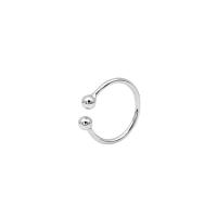 925er Sterling Silber Manschette Fingerring, silberfarben plattiert, einstellbar & für Frau, 3mm, Größe:7-8, 2PCs/Menge, verkauft von Menge