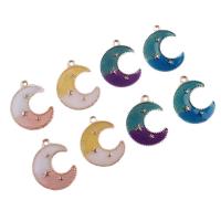 Zinc Alloy émail Pendants, alliage de zinc, avec émail, lune, plus de couleurs à choisir, 18x23mm, 10PC/sac, Vendu par sac