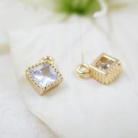 Μενταγιόν Cubic Zirconia (CZ) Brass, Ορείχαλκος, με Cubic Zirconia, επίχρυσο, DIY & διαφορετικά στυλ για την επιλογή, νικέλιο, μόλυβδο και κάδμιο ελεύθεροι, 10PCs/Παρτίδα, Sold Με Παρτίδα