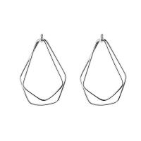 925 Sterling Sølv Drop Earring, Geometrisk mønster, platineret, mode smykker & for kvinde, 16x27mmuff0c20x29mm, Solgt af par