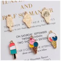 Zinc Alloy Enamel Pendants with enamel Ice Cream Sold By Bag