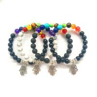 Gemstone Náramky, Drahokam, s Zinek, různé materiály pro výběr & unisex, Prodáno za 7.2 inch Strand