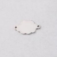 Kontakt i rostfritt stål, ROSTFRITT STÅL, Cloud, DIY & 1/1 slinga, ursprungliga färgen, nickel, bly och kadmium gratis, 11*20mm, Hål:Ca 1.3mm, 10PC/Lot, Säljs av Lot