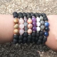 Lava Bracelet, le Gemstone & Sinc Alloy, plátáilte, ábhair éagsúla do rogha & unisex, Díolta Per 7.2 Inse Snáithe