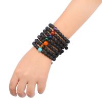 Lava Woven Ball Bracelet, le Gemstone, plátáilte, ábhair éagsúla do rogha & unisex & inchoigeartaithe, Díolta Per 7.4 Inse Snáithe