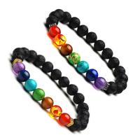 lava Pulsera, con aleación de zinc, chapado, unisexo, más colores para la opción, Vendido para 7.2 Inch Sarta