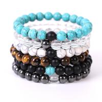 Gemstone Bracelets plated fashion jewelry & Unisex Length 7.4 Inch Sold By Lot