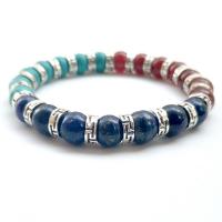 Gemstone Náramky, Drahokam, s Zinek, různé materiály pro výběr & unisex, Prodáno za 7.4 inch Strand